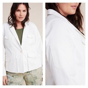 Anthropologie Neve Utility Jacket Ivory/White 22W